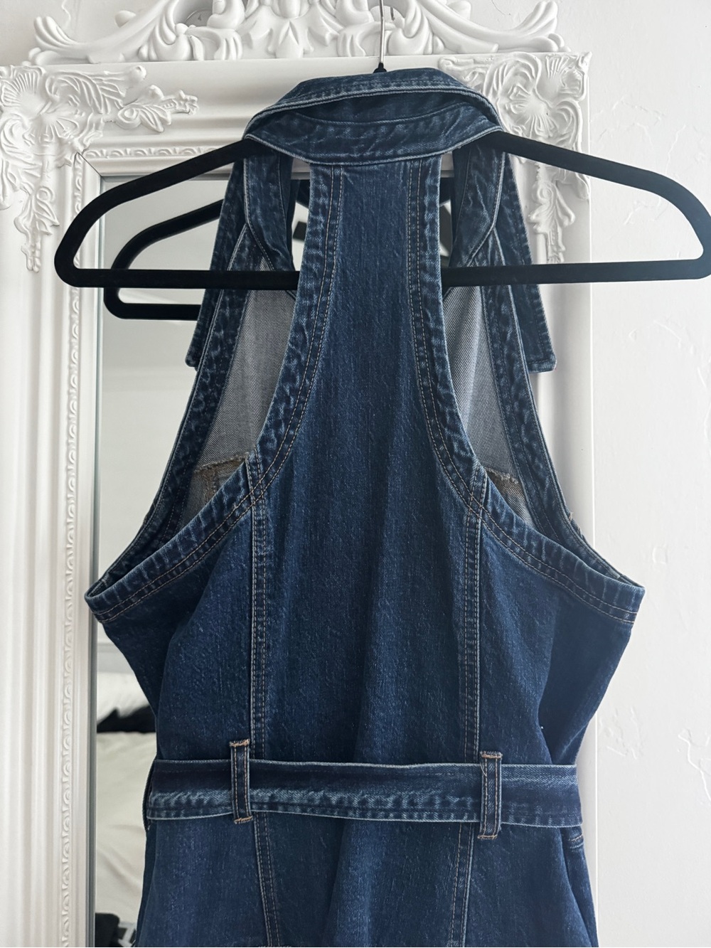 Pilcro Dark Blue Denim Halter Dress with Belt - Picture 7 of 10